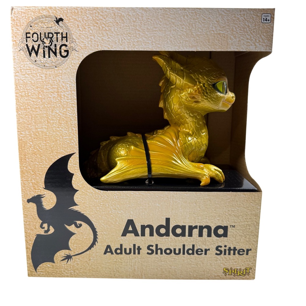 Fourth Wing Andarna Adult Shoulder Sitter Gold Dragon Figure Spirit Halloween